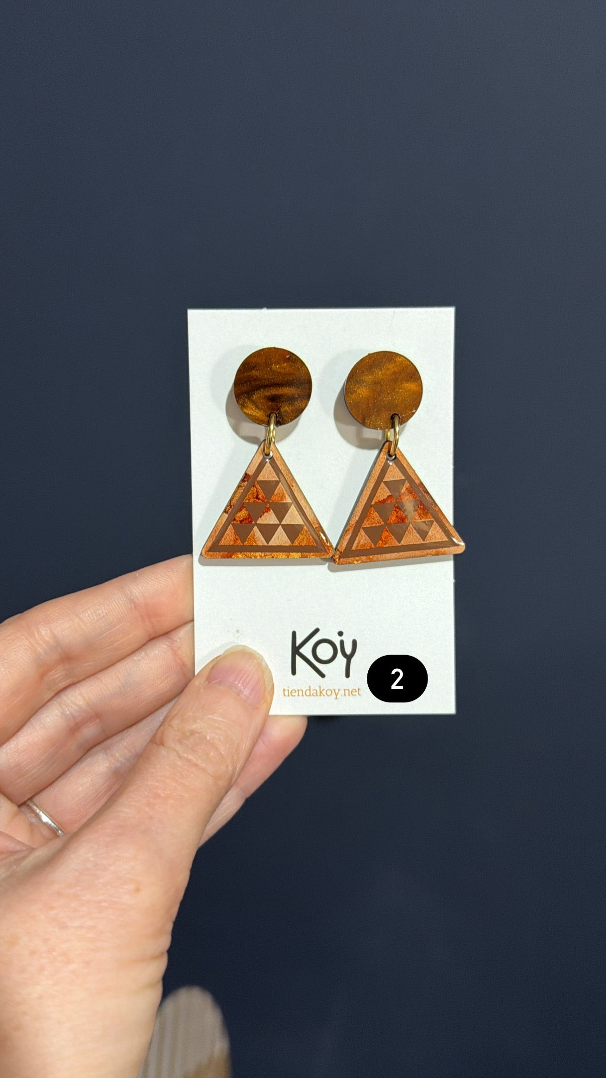 Pendientes Pintadera Triangular