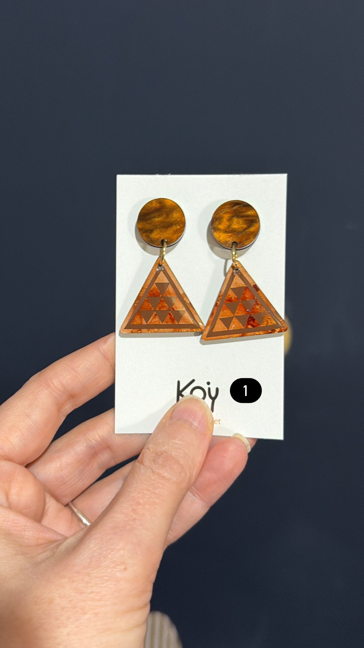 Pendientes Pintadera Triangular