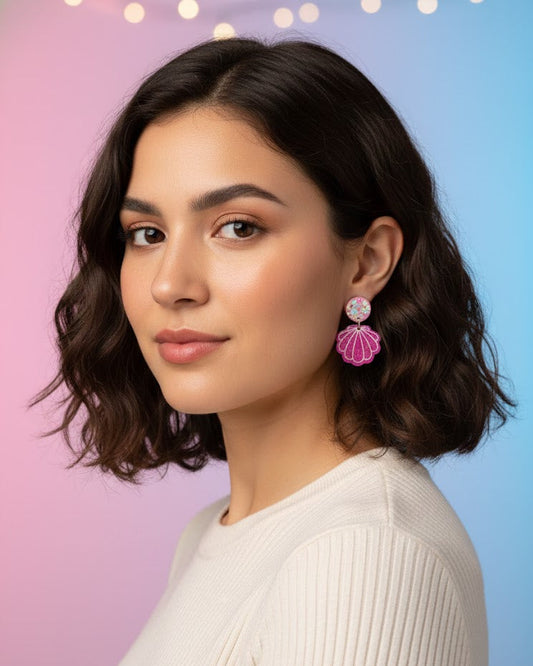 Pendientes "Cantos de Sirena" Rosa/Turquesa